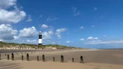 Spurn. Die schmale Nehrung ragt in der Humber-Mündung in die Nordsee.