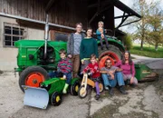 SRF bi de Lüt Familiensache  Folge 1 Familie Wiedmer Streiff aus Oberdorf (BL): Timon (8), Jan Wiedmer (30), Rebecca Streiff (30), Lavina (4), Luna (1), Ricco und Ursula Streiff