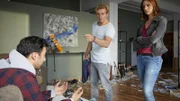 Paul (Daniel Roesner, M.) und Jenny (Katrin Heß) knöpfen sich Kian (Arash Marandi), den Bruder ihres getöteten SEK-Kollegen Markus vor.