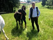 Die Leiterin der Spanischen Hofreitschule Sonja Klima mit Moderator Karl Hohenlohe.