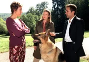 (v.li.): Ursula Strauss (Marga Benesch), Elke Winkens (Niki Herzog), Alexander Pschill (Marc Hoffmann).