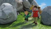 James ist ganz aufgeregt, welches Gestein Moose als nächstes zeigen wird.
