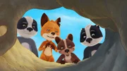 Matteo, Rosie, Luis und ihr Freund Martin haben einen alten Bau für die Nacht gefunden.