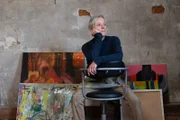 Bernadette in ihrem Atelier.