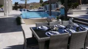 Finished backyard pool and grill cooking area, as seen on Pool Kings.