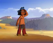 Yakari macht sich Sorgen, weil seine Mutter schon zu lange fort bleibt.