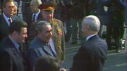 Leonid Iljitsch Breschnew (von 1964 bis 1982 Parteichef der KPdSU) und Rudolf Kirchschläger (österr. Bundespräsident von 1974 bis 1986)