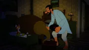 Als Findus eines abends nicht einschlafen kann, spielt ihm Pettersson auf einem Grammophon Geigenmusik vor.