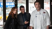 L-R: Carrie Wells (Poppy Montgomery), Al Burns (Dylan Walsh), Marco Lantini (Craig Bierko)
