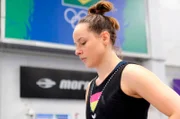Die deutsche Turnerin Sarah Voss bei Trainingslager in Rio de Janeiro