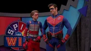 L-R: Henry Hart (Jace Norman), Captain Man / Ray Manchester (Cooper Barnes)