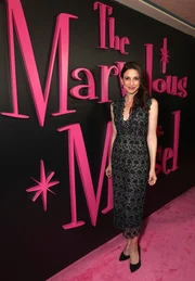 Actress Marin Hinkle attends "The Marvelous Mrs. Maisel" Premiere at Village East Cinema in New York, New York.