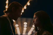L-R: Rhett Abbott (played by Lewis Pullman), Maria Olivares (played by Isabel Arraiza)