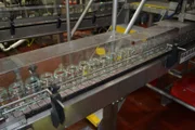 Marmalade factory, empty marmalade jars.