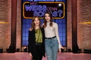 Als Kandidatinnen zu Gast bei "Wer weiß denn sowas?": Die Schauspielerin Valerie Huber (l.) und die Schauspielerin Leia Holtwick (r.).
