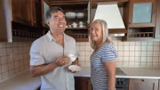 Theresa Hernandez (R) and her husband Lazaro Hernandez (L) checking the usefulness of the fully-equipped kitchen in one of the houses they view during their house hunt in Crete, Greece, as seen on Mediterranean Life