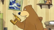 Dr. Brumm und Pottwal machen sich als Detektive auf die Suche nach dem verschwundenen goldenen Akkuschrauber von Dachs.