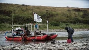 Der Flussbagger der Reaper auf dem Kugarok.