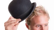 Old-fashioned Victorian bowler hat