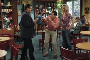 (v.l.n.r.) Chris Makelroy (Judd Nelson); Alan Harper (Jon Cryer); Lyndsey Makelroy (Courtney Thorne-Smith)