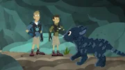 Chris (li.) und Martin wollen den schwarzen Jaguar vor Zach beschützen.