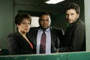 Lt. van Buren (S. Epatha Merkerson, li.) und die Detectives Bernard (Anthony Anderson, Mi.) und Lupo (Jeremy Sisto) hoffen, das ein geistig behinderter Patient helfen kann, den Mord an einem Mann aufzuklären.