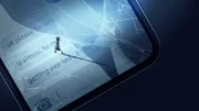Konzept einer vermissten Person, Nachrichten auf dem Telefonbildschirm