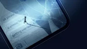 Das Konzept der vermissten Person am Telefonbildschirm.