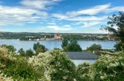 Blick auf Schloss Seeburg am Süßen See
