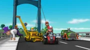 v.li.: Mayor Humdinger, Rubble, Farmer Al, Ryder, Rocky