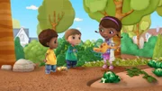 DOC MCSTUFFINS - "It's Glow Time" - The Halloween-themed "Doc McStuffins" episode titled "Boo-Hoo to You/It's Glow Time" debuts FRIDAY, OCTOBER 12 (10:00 - 10:30 a.m., ET/PT) on Disney Channel.  In the episode, Doc and the toys help a pop-up toy ghost overcome his fear of Halloween and then Doc diagnoses Donny's toy glow-in-the-dark monster with "No-glow-atosis" and prescribes more time outside in the sun. (DISNEY JUNIOR) GLO-BO; DOC MCSTUFFINS - "Dusty Bear" Đ Doc diagnoses Donny's long-lost Teddy Bear with a case of the "Dusty-Musties" and prescribes a trip to the washing machine. This episode of Disney Junior's "Doc McStuffins" airs FRIDAY, FEBRUARY 1 (10:00 AM - 10:30 AM ET/PT) on Disney Junior. (DISNEY JUNIOR) STUFFY; DOC MCSTUFFINS - "My Huggy Valentine" - Doc receives a stuffed Valentine's Day heart named Val as a gift and Lambie gets jealous because she thinks Doc likes her new toy better. This episode of Disney Junior's "Doc McStuffins" airs FRIDAY, FEBRUARY 1 (10:00 AM - 10:30 AM ET/PT) on Disney Junior. (DISNEY JUNIOR) DOC, LAMBIE; DOC MCSTUFFINS - "Huggy Valentine" - (DISNEY JUNIOR); DOC MCSTUFFINS - "Rescue Ronda, Ready for Takeoff" - Doc extracts a twig from a toy helicopter's propellers.  Emmy Award-winning actress Camryn Manheim guest stars in the recurring role of toy helicopter Rescue Ronda. This episode of Disney Junior's "Doc McStuffins" airs TUESDAY, APRIL 3 (10:00-10:30 a.m., ET/PT) on Disney Channel with encore airings on the new Disney Junior channel. (DISNEY JUNIOR) DONNY, LUCA, RONDA, DOC