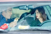 L-R: Douglas Fogerty (Brad Garrett), Angie D'Amato (Leighton Meester)