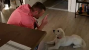 Marwin mit Golden Retriever Hündin "Leila".