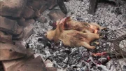 A festive roast is served to celebrate the day: prairie dog cooked in aluminum foil. Corn stew with chili peppers and elk loin is served as a side dish.