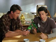 Janitor (Neil Flynn, l.), John "J.D." Dorian (Zach Braff)
