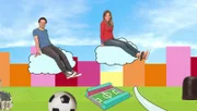 Tanja und André fliegen auf Wolken: natürlich über eine Stadt.