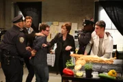 Pictured: (l-r) Jeff Goldblum as Detective Zach Nichols, Julianne Nicholson as Detective Megan Wheeler, Eric Balfour as Max