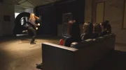 LONDON - The Twins are testing two theories of attraction - ob dancing or wearing red can be used when trying to attract ladies. Chris is dressed in black and is dancing to try and get the female judges attention.