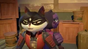 Chizu bereitet sich mit einer Ninja-Kämpferin auf einen letzten Kampf gegen Lady Fuwa vor.