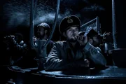 REENACTMENT - Korvettenkapitän Otto Kretschmer und Mannschaft auf dem Kommandoturm von U-99 (Dramatische Darstellung) L-R: Kilian Weber, Karl Eleryk, Malte Pertiet.