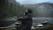 PORT PROTECTION, ALASKA- Mary goes fishing in stormy weather.
