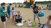 Patchwork-Familie Paternostro am Strand