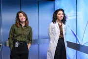 L-R: Lea Dilallo (Paige Spara) and Dr. Carly Lever (Jasika Nicole)