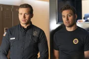 Evan "Buck" Buckley (Oliver Stark, l.); Eddie Diaz (Ryan Guzman, r.)