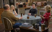 (im Uhrzeigersinn) Jim McAllister (Will Sasso); Mandy McAllister (Emily Osment); Georgie Cooper (Montana Jordan); Audrey McAllister (Rachel Bay Jones)