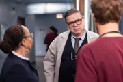 Sie besprechen einen schwierigen Fall: S. Epatha Merkerson, Oliver Platt, Nick Gehlfuss.