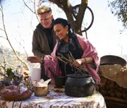 Morocco - (L to R) Gordon Ramsay and Moroccan chef, Najat Kaanache, prepare their meals for the Moroccan New Year celebration.