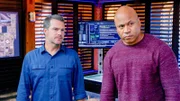 (v.li.): Chris O’Donnell (Special Agent G. Callen), LL Cool J (Special Agent Sam Hanna).