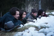(v.l.n.r.) Aramis (Santiago Cabrera); D'Artagnan (Luke Pasqualino); Porthos (Howard Charles); Dujon (Joe Wredden)