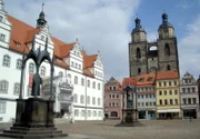 Der Marktplatz in Wittenberg.